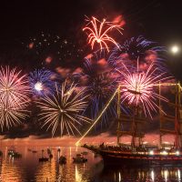 Feux d'artifice de clôture des fêtes maritime de Brest 2016