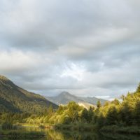 Reflet crépusculaire en Haute Savoie