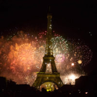 Feux d'artifice du 14 Juillet sur la tour Eiffel, Champs de Mars