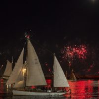 L'Helena 1913 sous les artifice de la parade nocturne